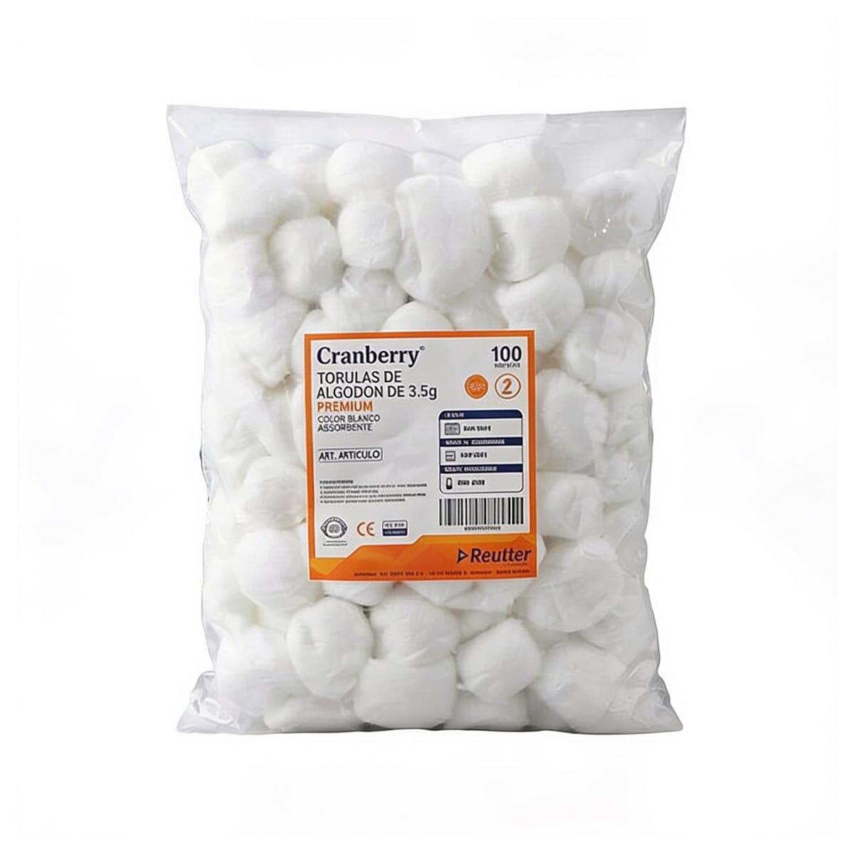 Algodón Torulas 3,5 g x 100 unidades cranberry